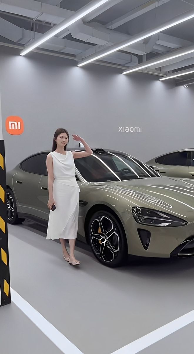 质量都这么高的吗？仙女也就长这样吧电子pg游戏小米SU7的美女车主(图8)